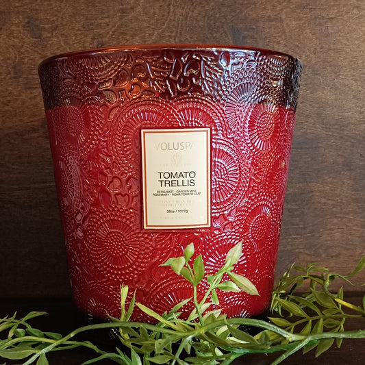 Tomato Trellis 3 Wick Hearth Candle