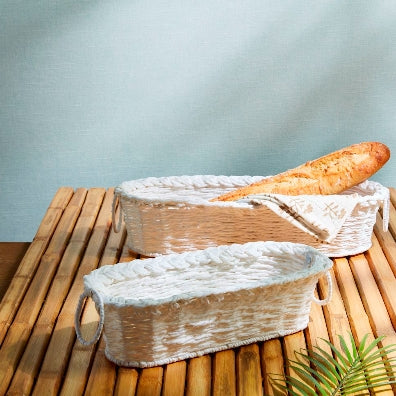 White Paper Rope Bread Basket