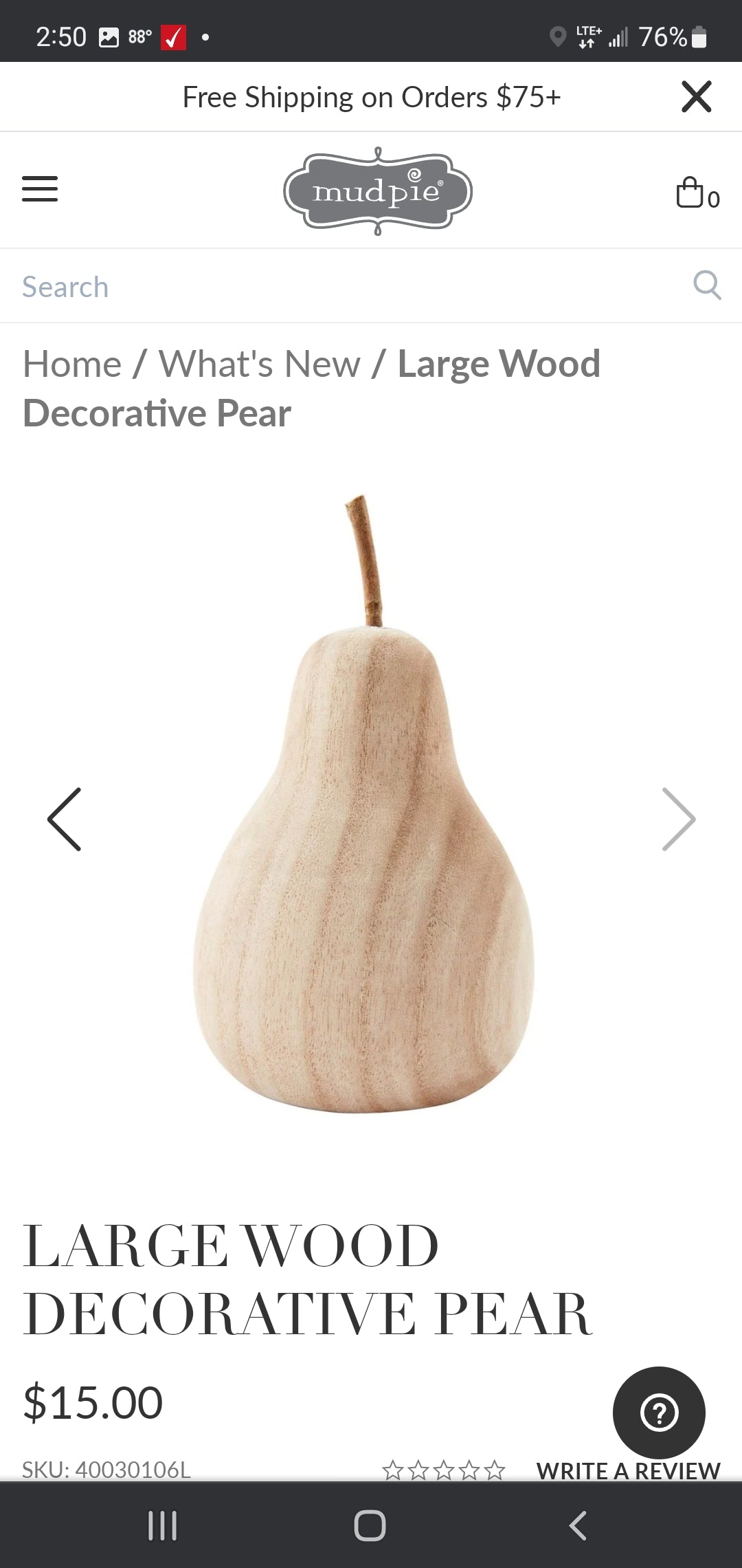 Large wood pear