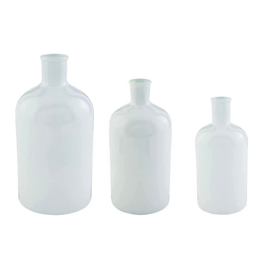 White Bottleneck Vase