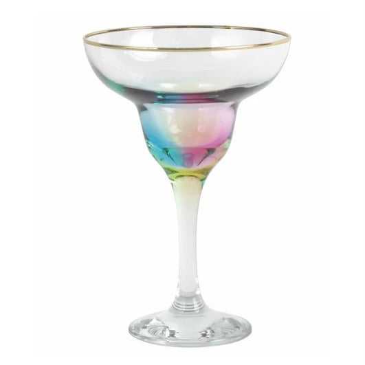 Rainbow Margarita Glass