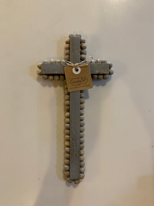 Gray Beaded Cross