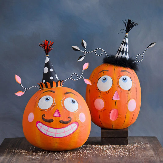 Mustachio and Surprise Party Pumpkin