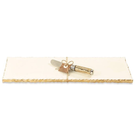 Rectangle Gold Rim Marble Cutting Board