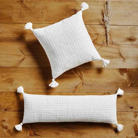 White Fringe Pillow